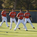 Spring Warm ups On Field