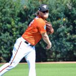 2018 Andrew Cashner pitching 2 feb 19 paint