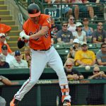 2018 Trey Mancini ball above knee Mar 2 paint